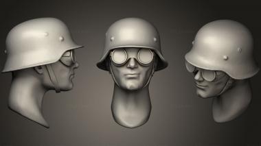 Military figurines HEADS HELMETS14 3d model